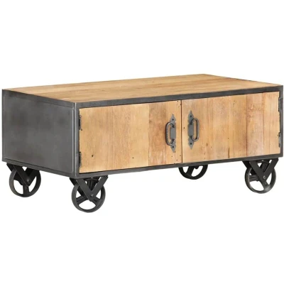 Image of vidaXL Coffee Table 90x50x39 cm Solid Reclaimed Wood