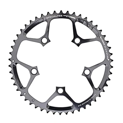 Image of Spécialités TA Syrius 110pcd 10/11 Speed Chainring, Black, Outer 46T