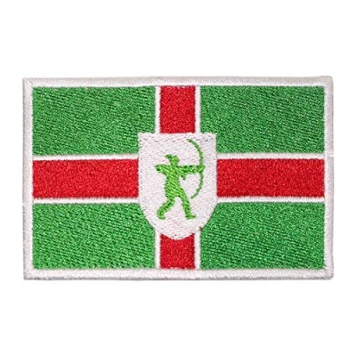 Image of Nottinghamshire County Flag Logo Embroidered Iron on Patch Sew Badge Applique for Clothes