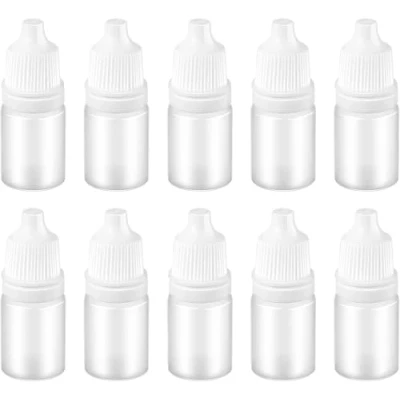 Image of Rosenice 10 x Empty Plastic Dropper Bottles 5 ml Squeezable Eye Drop (As Shown)