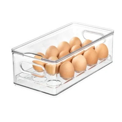 Image of iDesign Clear Recycled Plastic Covered Egg Container 15 Eggs Capacity
