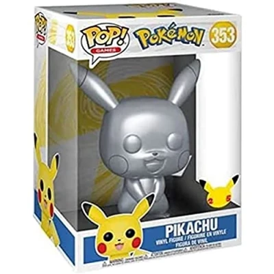 Image of Funko POP Jumbo: Pokemon S5 10&quot; Pikachu, Multicolor, 1.5x10M=4.9x32.8ft, 59873