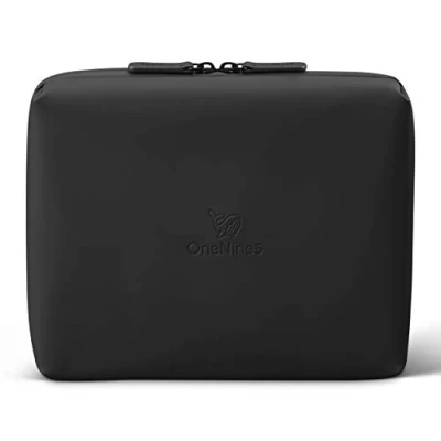 Image of OneNine5 Eco Friendly Travel Wash Bag (Toiletry Bag) with 100% Recycled Plastic Lining Miho Black