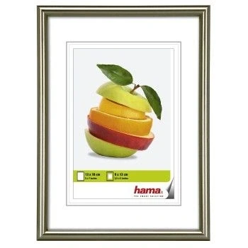 Image of Hama Sevilla Photo Frame 13 x 18 cm with Mount 9 Glass Plastic for Hanging and Standing, Grey