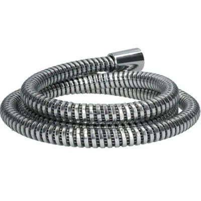 Image of ARA CHOICE Stainless Steel Flexible Shower Hose Pipe Double Lock with EPDM Inner Tubes Bathroom Pressure Bath Tap Head Brass Hand Held 1/2 Connection Silver (2m)