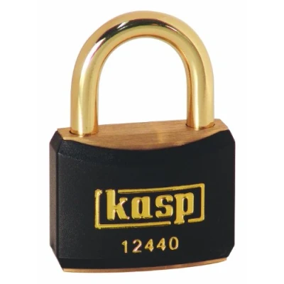Image of Kasp Brass Padlock 40mm Shackle Black