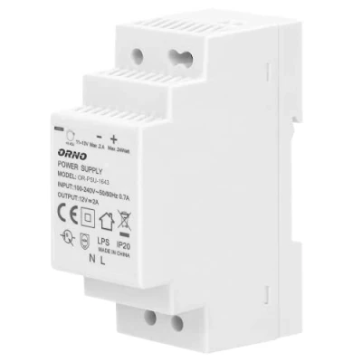 Image of ORNO PSU 1643 Transformer for DIN Rail 12 VDC, 2 A 24 W, Modules