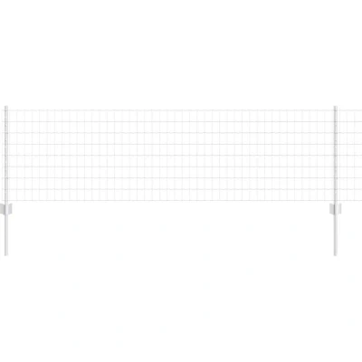 Image of vidaXL Euro Fence with 5 U Posts Silver 0,6x10 m Steel