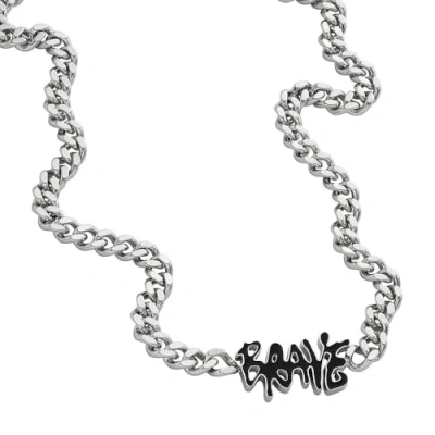 Image of Diesel Necklace silvercoloured, Men&#039;s, Size: One Size, Silver coloured