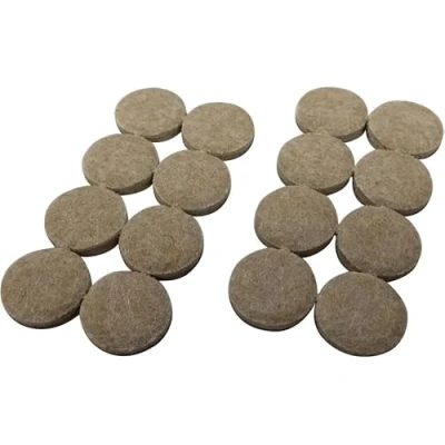 Image of Felt Gard 25mm (1 inch) Round Furniture and Floor Protection Pads, Beige, (Pack of 16)
