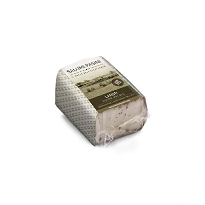 Image of Lard, Spicy and Delicate Taste, silce, Italian Food by Salumi Pasini, 300 gr