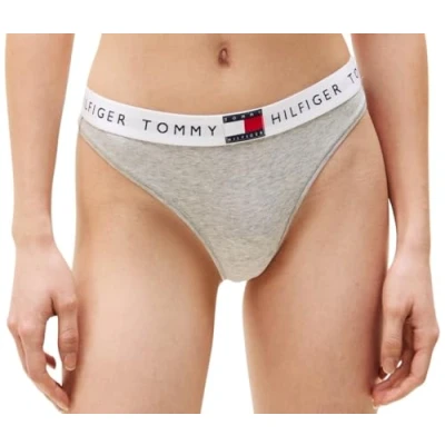 Image of Tommy Hilfiger Classic Thong Thong, Women&#039;s, Size: 8, Light grey heather