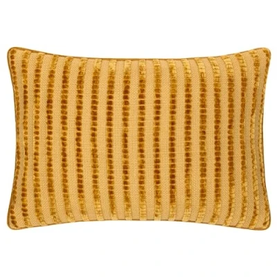 Image of furn. Giyla Chenille Piped Cushion Cover, Gold