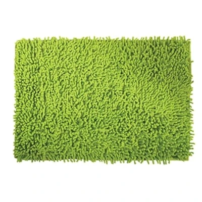 Image of MSV Bath mat Chenille of cotton in green 60x40cm, Microfibre, 60 x 40 cm