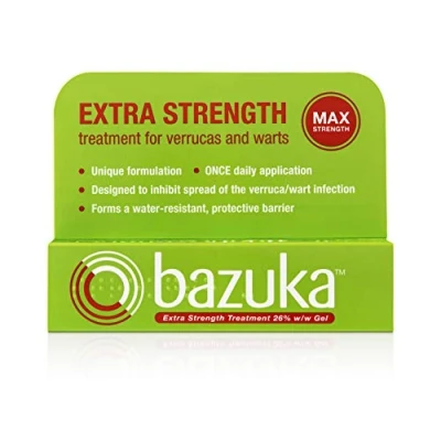 Image of Bazuka Extra Strength Treatment Gel For Effective, Pain Free and Removal of Verrucas Warts. With Emery Board, 6g (Packaging may vary)