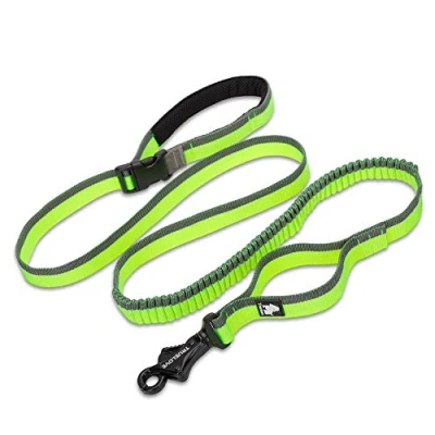 Image of Truelove Bungee Dog Lead Hands Free Leash Adjustable Elastic Shock Absorbing Long Cord TLL2271(L, Neon Yellow）