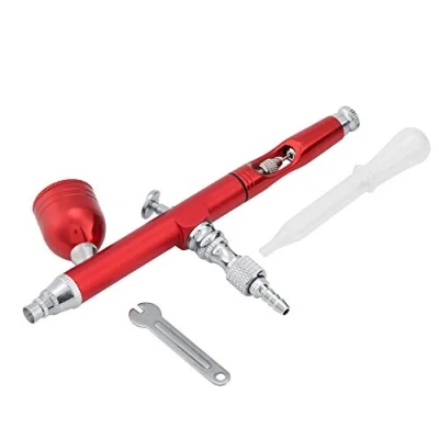 Image of 7CC Airbrushing System Kit With Intake Connector Painting Tool Multifunctional Dual Action Airbrush Compressor Spray Art Paint Gun Tools for Nail Beauty Cake(Red)
