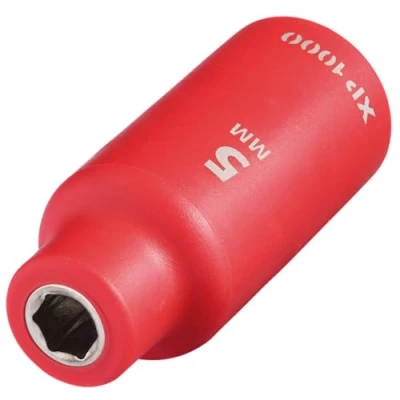 Image of Draper XP1000 18653 VDE Socket, 1/4&quot; Sq. Dr., 5mm