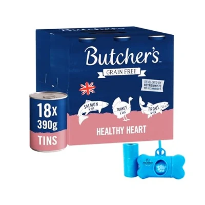 Image of Butcher&#039;s Healthy Heart Dog Food Tins 18x390g