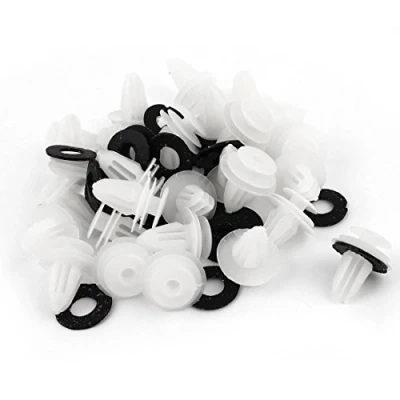 Image of sourcing map 30Pcs Plastic Rivet Splash Guard Fastener Clips 9mmx17mm