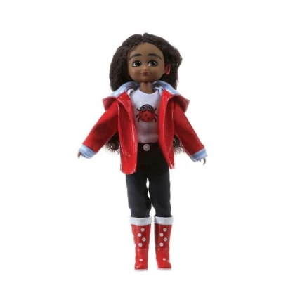 Image of Lottie Doll Wildlife Photographer Mia Dolls For Girls And Boys 7 Inch With Brown, Wavy Hair, Brown Eyes &amp; Cochlear Implant