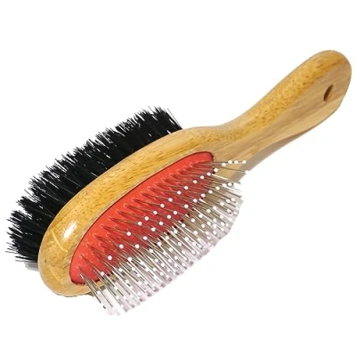 Image of Rosewood Double Sided Wooden Grooming Brush for Dogs &amp; Cats, Small