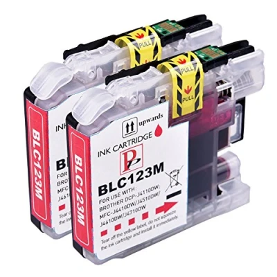 Image of 2 Magenta PerfectPrint Compatible Ink Cartridge Replace LC 123 for Brother DCP J132W J152W J552DW J752DW J4110DW MFC J650DW J870DW J4410DW J4510DW J4610DW J4710DW J470DW
