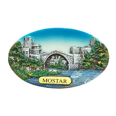 Image of Mostar Bosnia 3D Refrigerator Magnet Travel Sticker Souvenirs,Home &amp; Kitchen Decoration Fridge from China