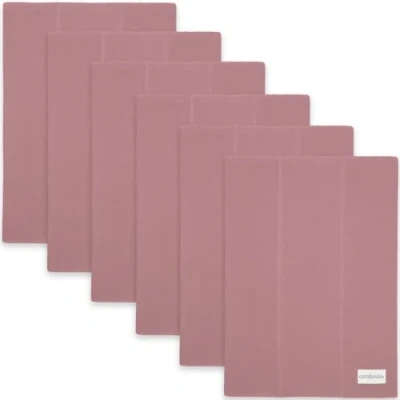 Image of Comfy Cubs Burp Cloths 6 Pack Large 100% Cotton Washcloths Double Layered Absorbent Burping Cloth Extra Baby Soft for Boys and Girls (Mauve, of 6)