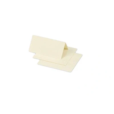Image of Clairefontaine Ref 75017C Pollen Place Card (Pack of 25 Sheets) 85 x 40mm Sized, 210gsm Grained Card, Acid Free, Inkjet &amp; Laser Printer Compatible Cream