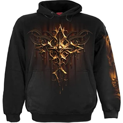 Image of Spiral Dripping Gold Hoody Black S