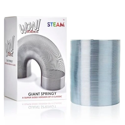 Image of POPULAR SCIENCE Giant Springy Large Metal Coiled Helix Toy, Silver