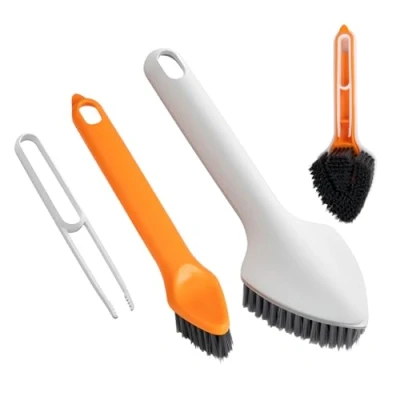 Image of Ushine 3 in 1 Crevice Cleaning Brush,Bathroom Brush,Gap Brush for Tile Crevices,Sink Edges,Drains Detail Set