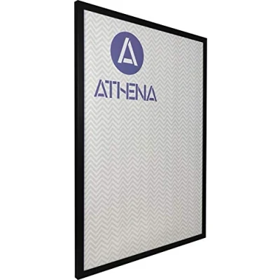 Image of Athena Matt Black Thin Block Premium Wood Picture Frame Poster 61 x 91.5cm 91.5 cm Photo 61x91.5 with Clear Styrene Sheet &amp; Wall Mounted Hook