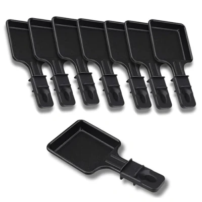 Image of Non Stick Raclette Pans Set of 1 to 12 Mini Square Squeegee Compatible with Tefal Ergonomic Design and Easy Clean SOS ACCESSOIRE (Pack 8)