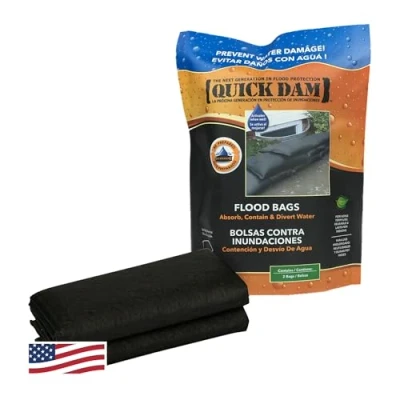 Image of Quick Dam QD1224 2 Water Activated Flood Bags 2/Pack, Black