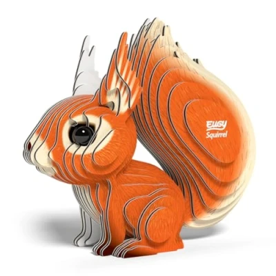 Image of Eugy Squirrel 3D Puzzle, 36 Piece Eco Friendly Educational Toy Puzzles for Boys, Girls &amp; Kids Ages 6+