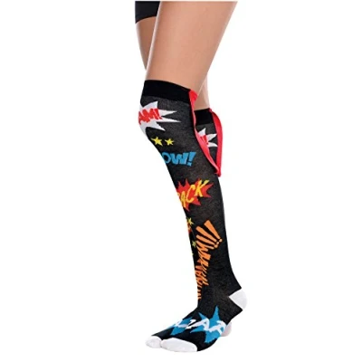 Image of amscan 394357 55 Adult Super Hero Over The Knee Socks