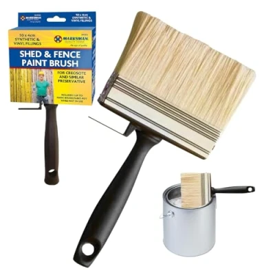Image of NEW SET OF 2 SHED AND FENCE PAINT BRUSH DECORATING PAINTING OUTDOOR BRUSHES