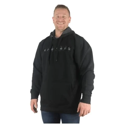Image of Forge Big Mens Black Apple Pullover Hoodie Tall Oversized Fashion Casual Large for Sizes 2XL 3XL 4XL 5XL 6XL, Size :