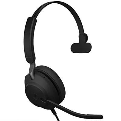 Image of Jabra Evolve2 40 SE Wired Noise Cancelling Stereo Headset with 3 Microphone Call Technology and USB C Cable MS Teams Certified, Works All Other Platforms Black