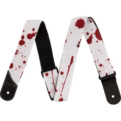 Image of Jackson Splatter Strap Guitar White with Red Spots