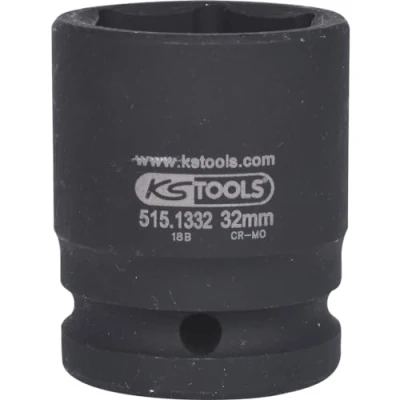 Image of KS Tools 515.1332 Hexagon impact socket, short, 3/4&quot;, 32mm