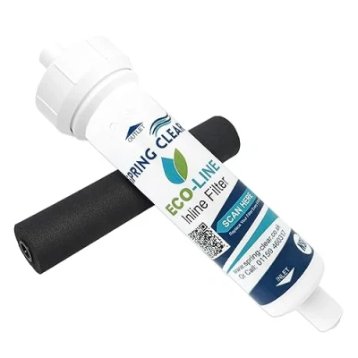Image of Spring Clear Inline Fridge Water Filter Starter Kit Universal Refillable for Freezer, Coolers, Kitchen Tap Eco Line Compatible with SAMSUNG, LG, Daewoo, GE, Bosch