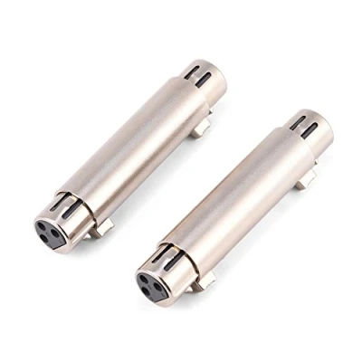 Image of 2PCS 3 Pin XLR Adapter Connector Audio Microphone Mic Line Gender Changer Coupler (Female to Female)