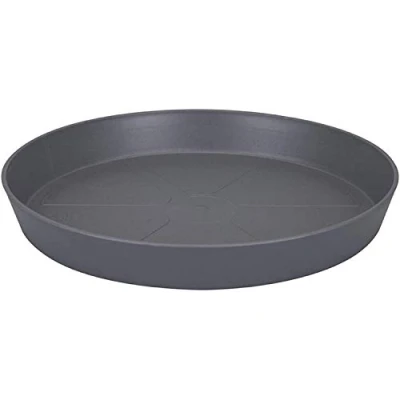 Image of 2 x Heavy Duty Clear Small/Large Plastic Saucer Planter Plant Pot Saucers Water Tray Base (25cm)