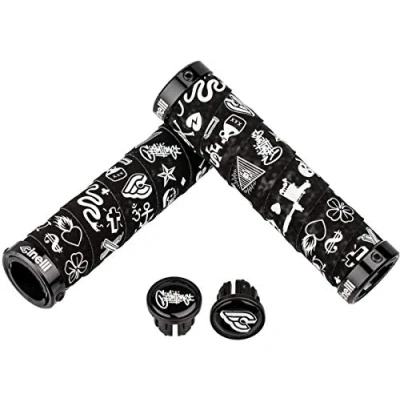 Image of Cinelli Mike Giant Art Bar Tape Grips, Black