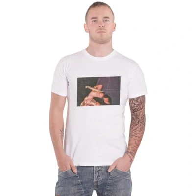 Image of Rock Off officially licensed products Post Malone Burn It Down 2023 Tour Dates T Shirt L White