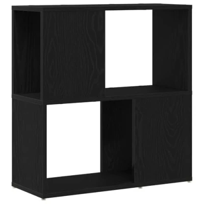 Image of vidaXL Black Oak Bookshelf 60x24x63 cm, Made of Engineered Wood