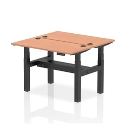 Image of Air B2B 1200x600mm Height Adjustable 2P Bench Desk CP Beech/Black